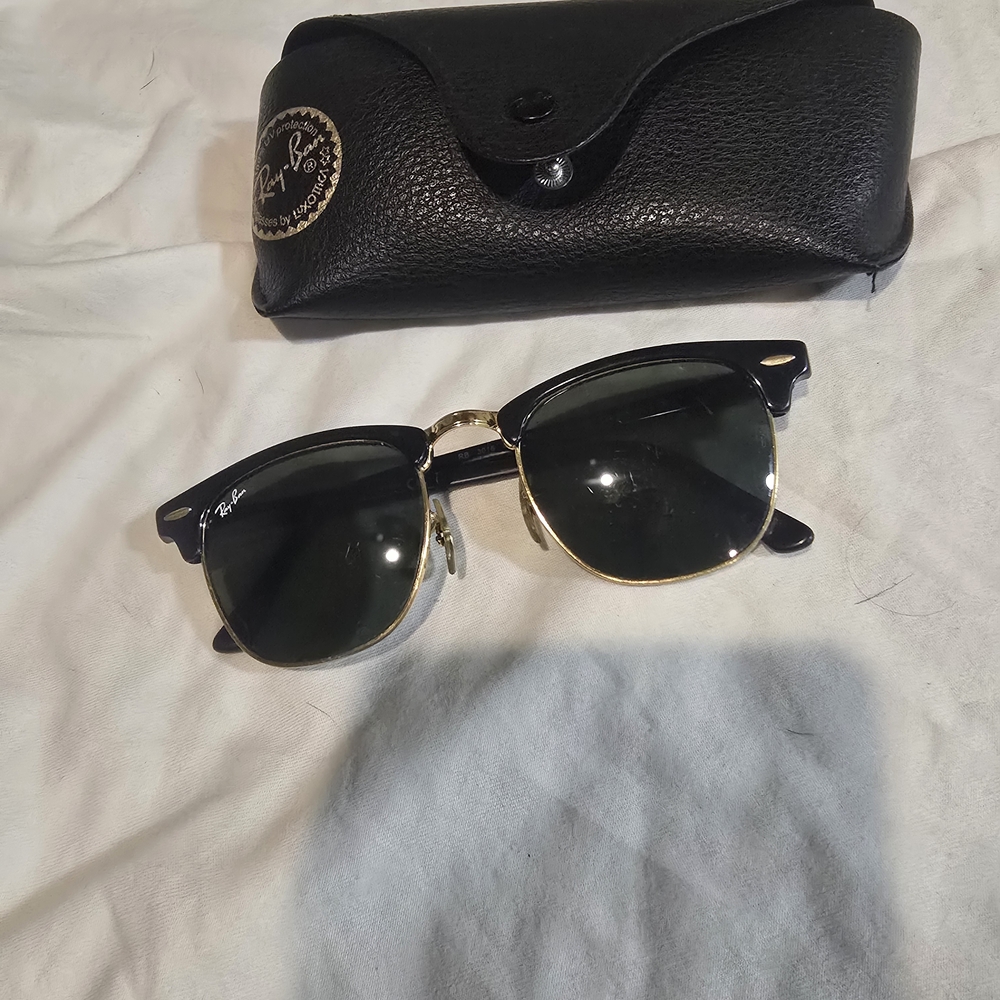 Ray-Ban Classic Club Master Black and Gold Sunglasses